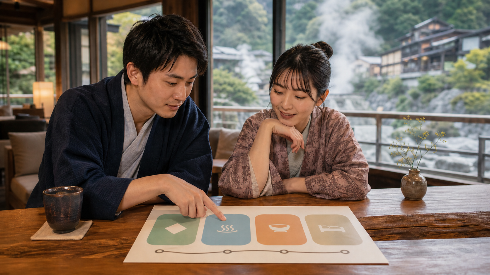 大分の謎解き｜温泉旅行と時間を分ける