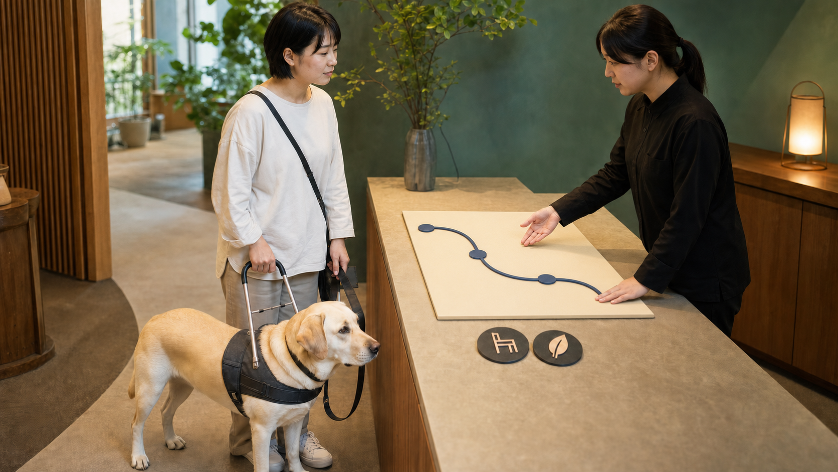 脱出ゲーム 補助犬｜入場・待機の確認