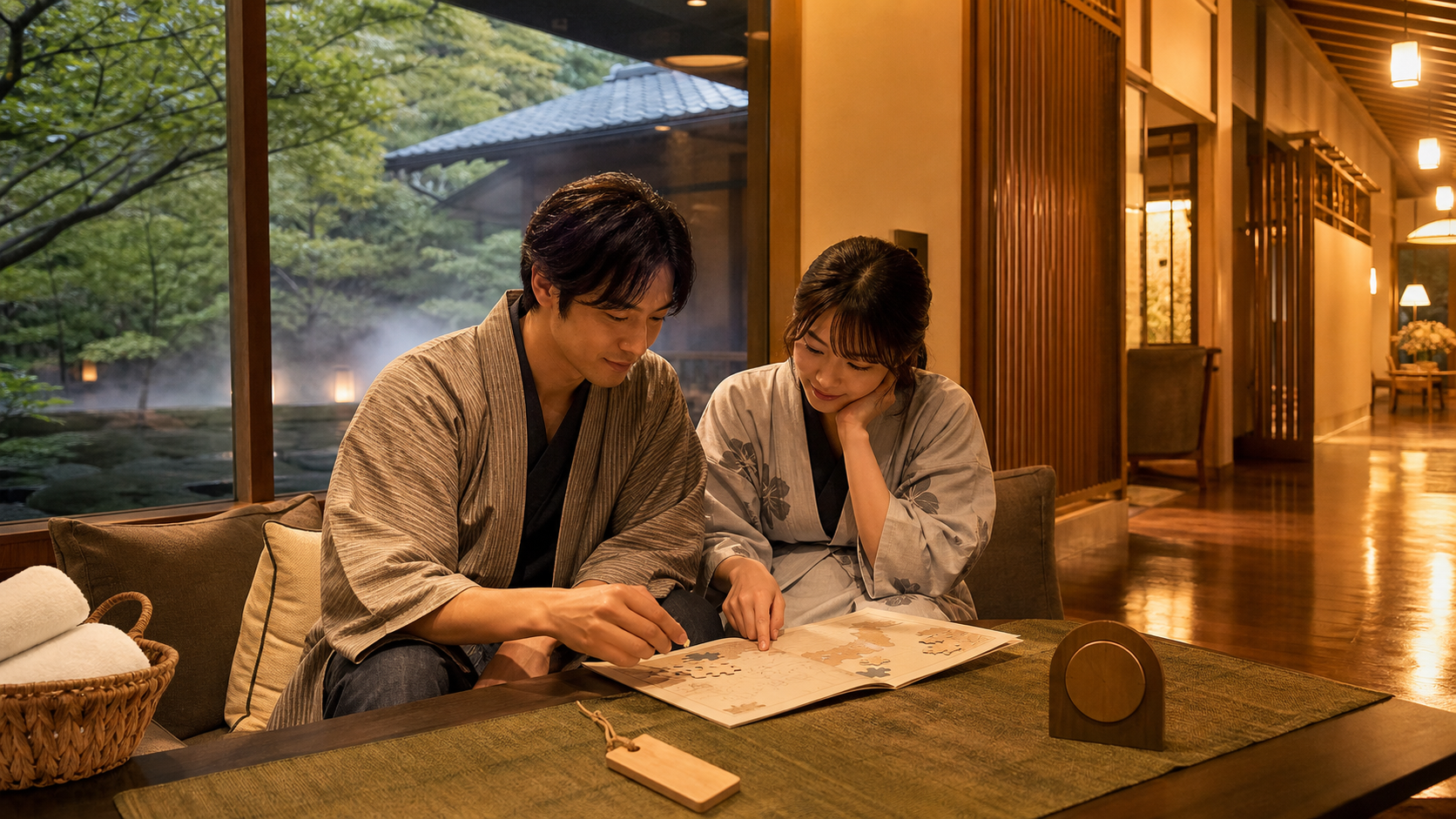 温泉旅行で謎解き｜入浴・夕食・館内移動の時間配分