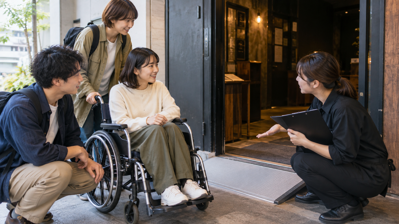 車椅子で脱出ゲームの同じチームに参加するには