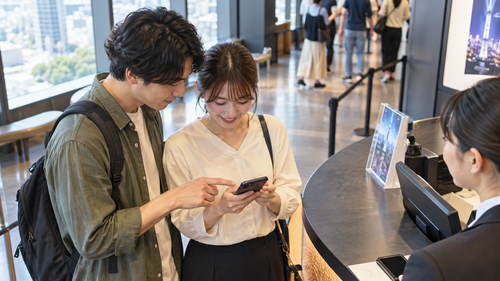 二人で行く都市型アトラクションの予約前確認