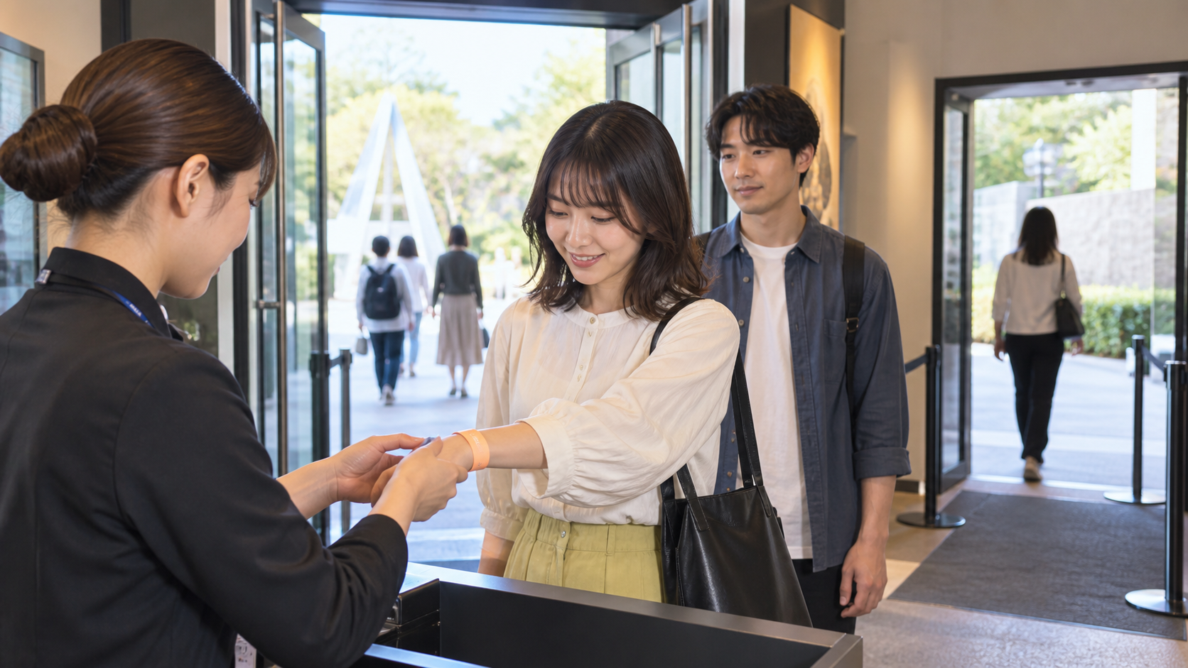施設回遊型の謎解きで入退場を確認する