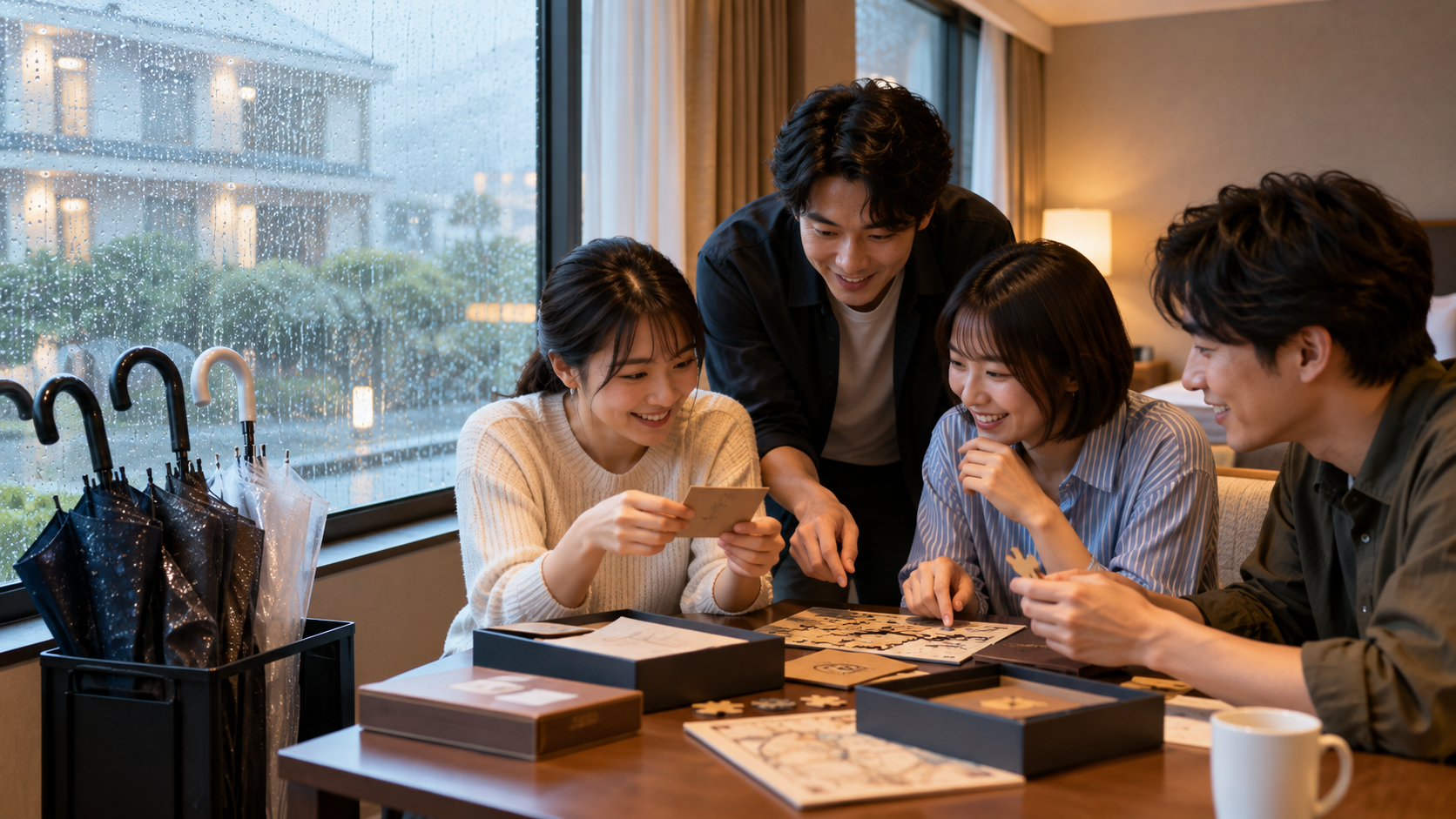 社員旅行の謎解きで備える雨天対応