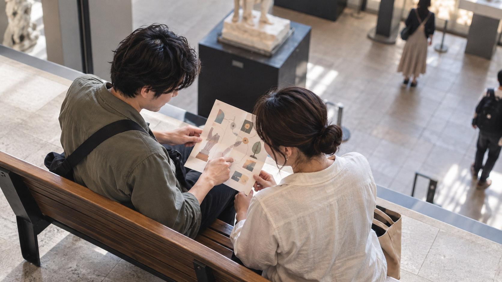 観光施設の謎解きで滞在時間延長を目指す企画