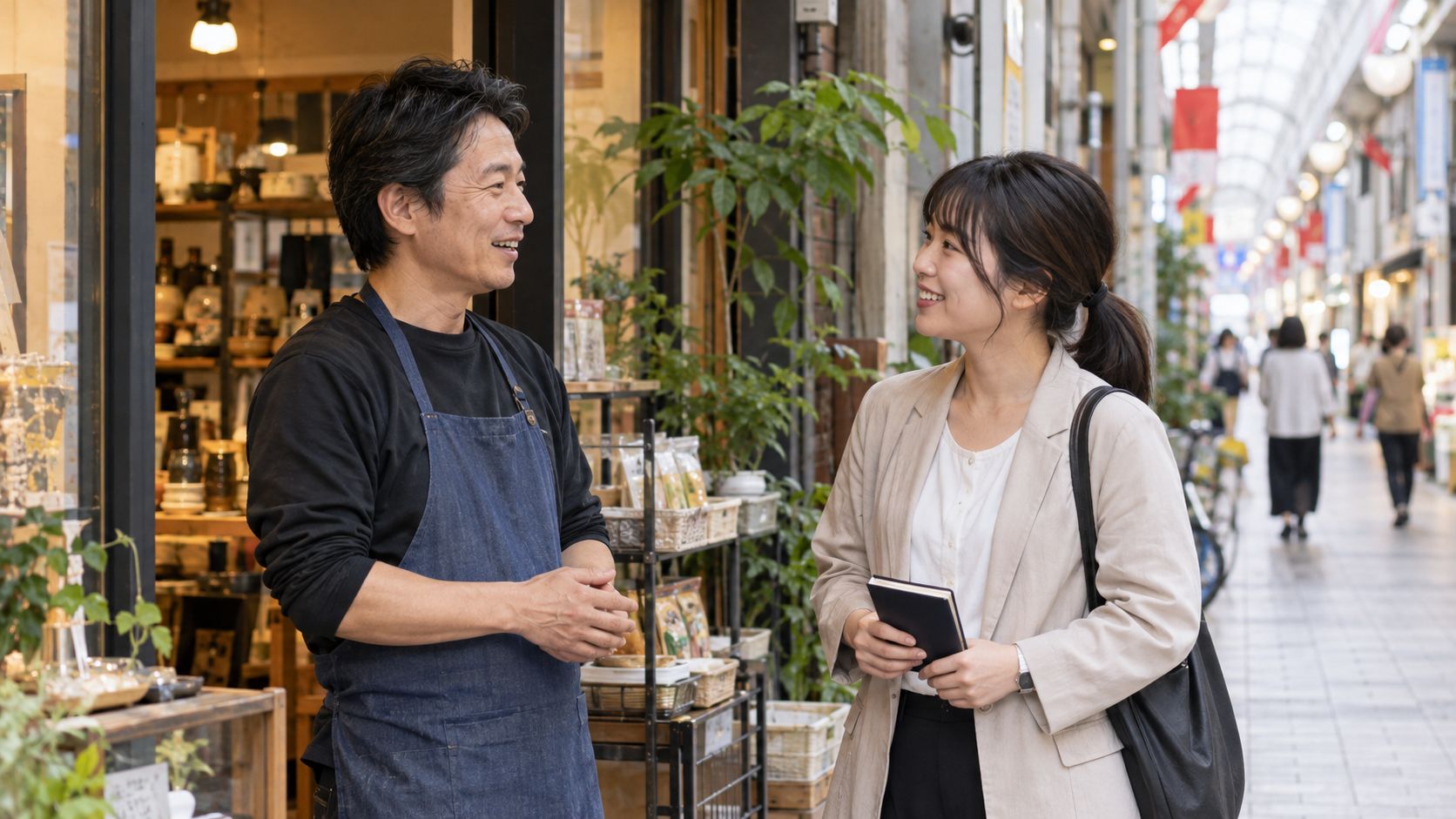 商店街の謎解きで進める参加店舗調整